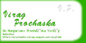 virag prochaska business card